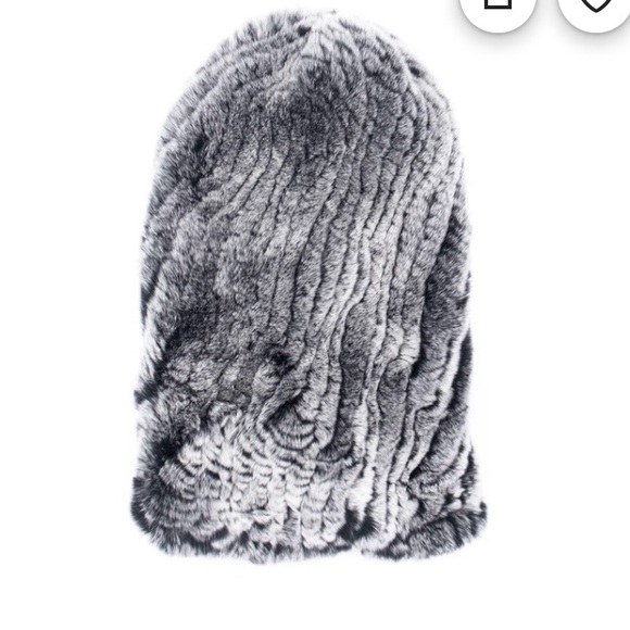 Saks Fifth Avenue 100% Rabbit Fur slouch hat - Picture 1 of 6